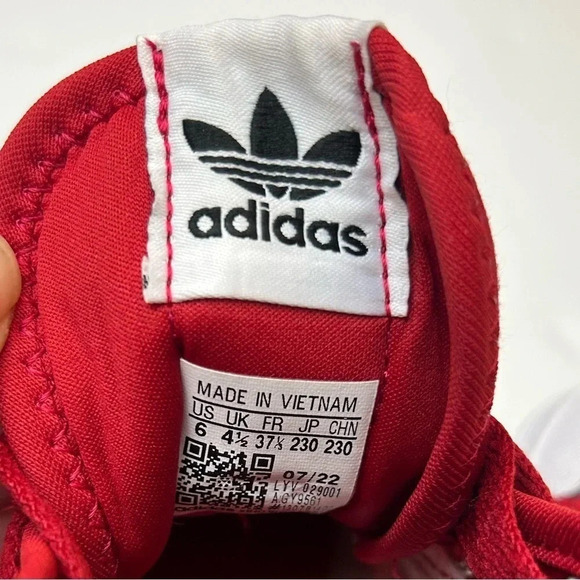 NEW Adidas Thebe Magugu Nizza Platform Mid
Sneaker Women’s Size 6 Red/White - Picture 8 of 9